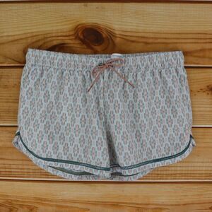 prAna Activewear Shorts Womens L Multicolor Geometric Elastic Waist‎ Drawstring